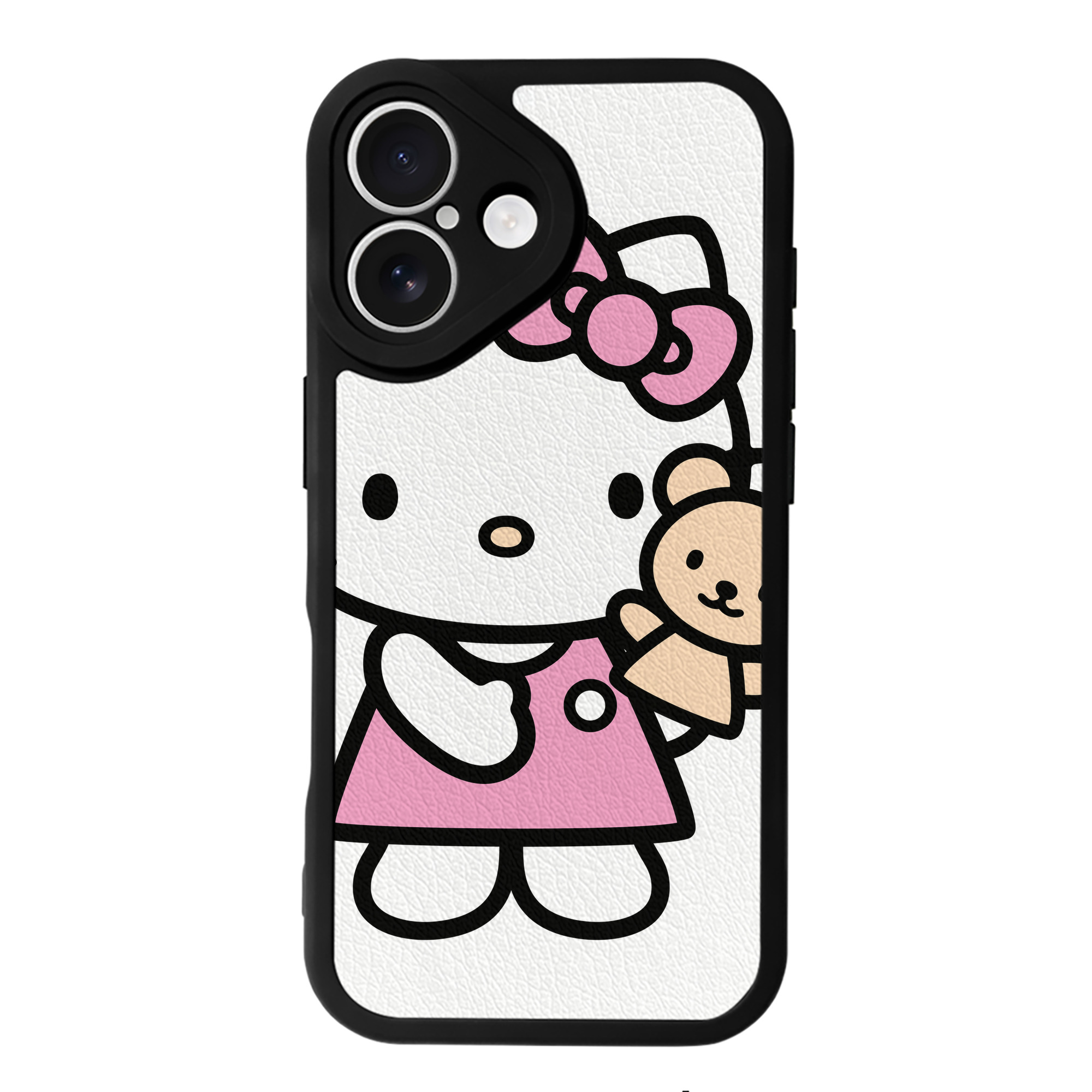 （画像用） Hello Kitty ハローキティ 【iPhone 16シリーズ対応】シリコンスマホケース（レザー調） 材質：シリコン